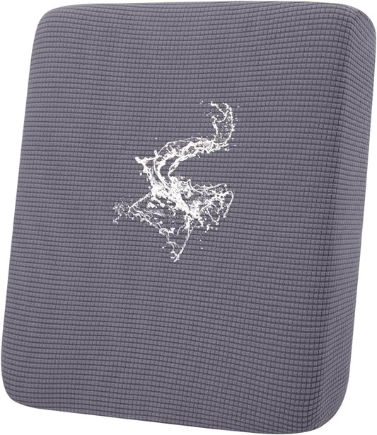 hyha Waterproof Couch Cushion Covers for Pets, Non Slip Sofa Cover for Dogs Washable, Soft Thick Stretch Jacquard Fabric, Sofa Slipcovers with Elastic Bottom (1 Piece for Backrest L, Middle Grey)