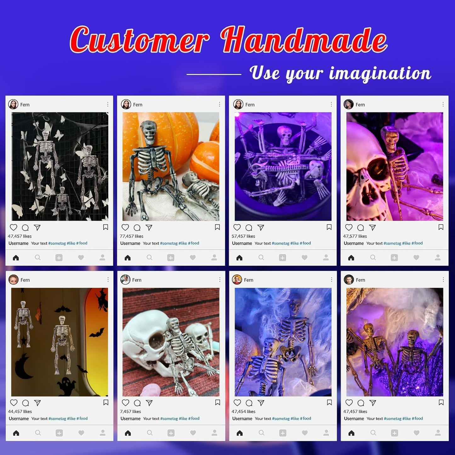 10 Pcs mini skeleton halloween decoration With hemp rope，6”small plastic posable halloween tiny skeleton figurines decor for Halloween Indoor Outdoor Graveyard Decor Haunted House Party Favors